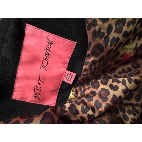 Betsy Johnson Wool Black Beautiful Swing Jacket Ladies 10 - Picture 2 of 4